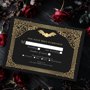 Guld Vampire Cathedral Gothic Bröllop OSA Tilläggskort