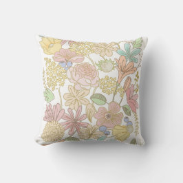 guld vår blommigt vintage stil Pillow Kudde