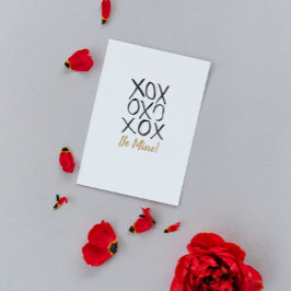 Guld, var min! Kisses XOXO Valentine Helg Vykort