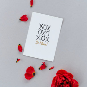 Guld, var min! Kisses XOXO Valentine Helg Vykort