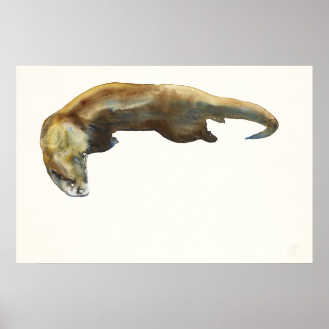 Guld vattenfärg på papper poster (Framsidan)