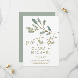 Guld Veed Eucalyptus Spara datumkortet Datumet