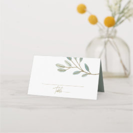 Guld VeFörenade Eucalyptus Bröllop Placeringskort