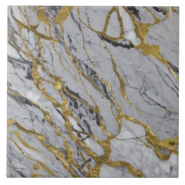 Guld Vein Marble Mönster Kakelplatta