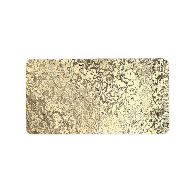 Guld Vein MarLED Mönster Business Personal Adressetikett (Framsidan)