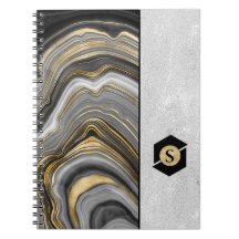 Guld Veine Agate Mönster och Textured Silver