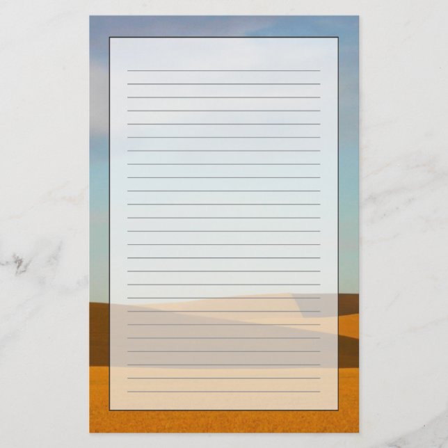 Guld- vetefält i den Palouse regionen Brevpapper (Framsida)