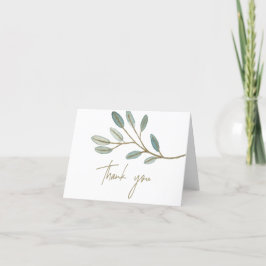 Guld VeWN Eucalyptus Tack Kort