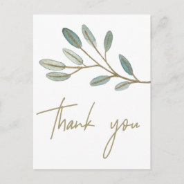 Guld VeWN Eucalyptus Tack Vykort