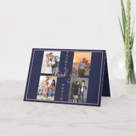 Guld Vi Förnyar Löftet Foto Collage Tack Kort