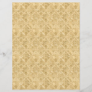 Guld Victorian Stil Damask Scrapbook Papper