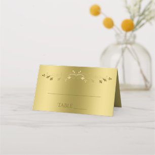 Guld vid Guld Elegant Bröllop Placeringskort