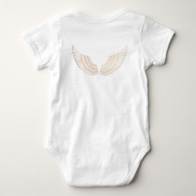 Guld Vingar Baby Bodydräkt T Shirt (Baksida)