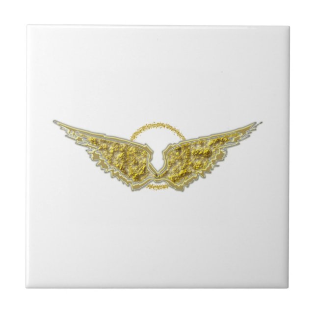 Guld- vingar med gloria kakelplatta (Framsidan)