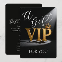 Guld Vintage Bokstav - VIP med Krona 8