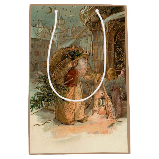 Guld Vintage Pappa jul och Angel (Framsidan)