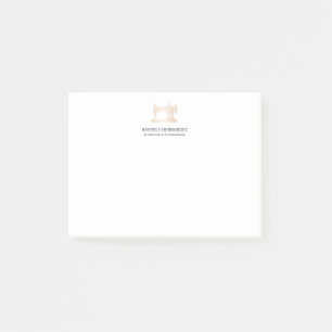 Guld Vintage Sewing Maskin Seamstress Alteration Post-it Block