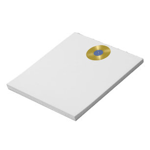 Guld Vinyl Record Album Anteckningsblock