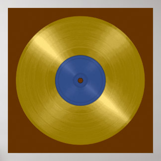 Guld Vinyl Record Album Poster