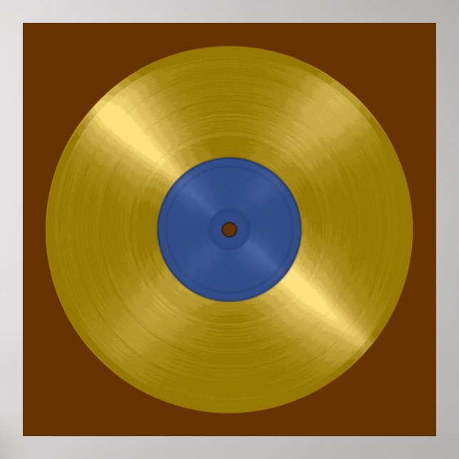 Guld Vinyl Record Album Poster (Framsidan)