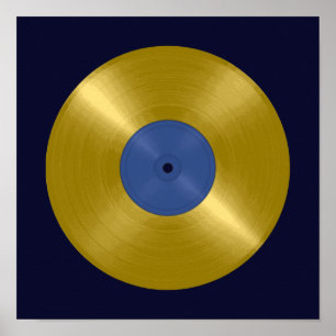 Guld Vinyl Record Album Poster
