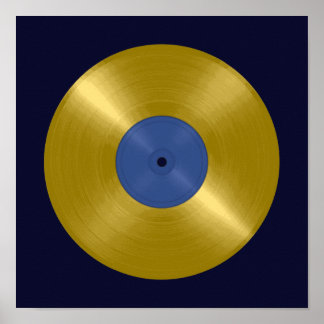 Guld Vinyl Record Album Poster