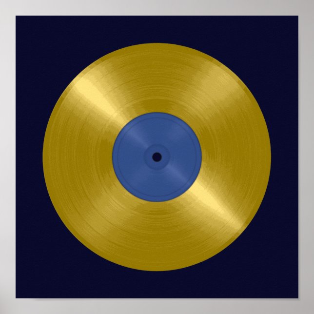 Guld Vinyl Record Album Poster (Framsidan)
