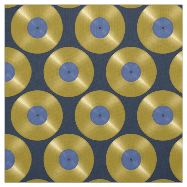 Guld Vinyl Skiva Album Tyg (Provkarta)
