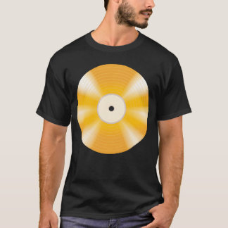 guld vinyl skiva vän t shirt