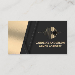 Guld vinylpost LJUD AUDIO LOGOTYP Visitkort