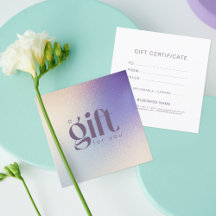 Guld Violet Glitter Elegant Gift-certifikat