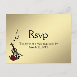 Guld Violin Music OSA med Entree Choice Postcard Inbjudan Vykort