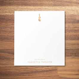 Guld Violin Simple Elegant Anteckningsblock
