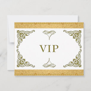 Guld- VIP-inbjudan Inbjudningar