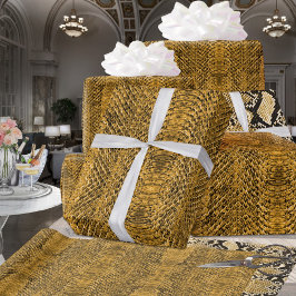 Guld Viper Snakeskin Presentpapper