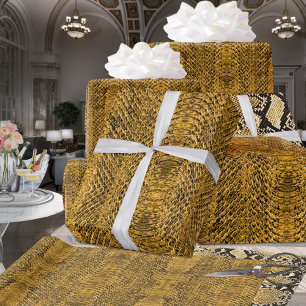 Guld Viper Snakeskin Presentpapper