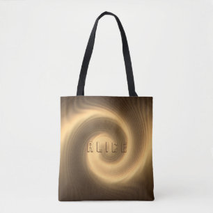 Guld- virvla runt struktur. Monogram. Tygkasse