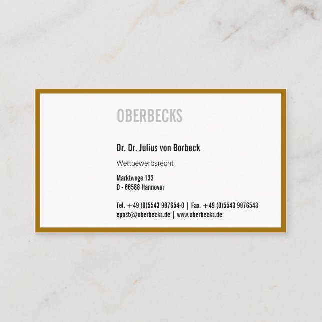 Guld Visitkort (Framsida)