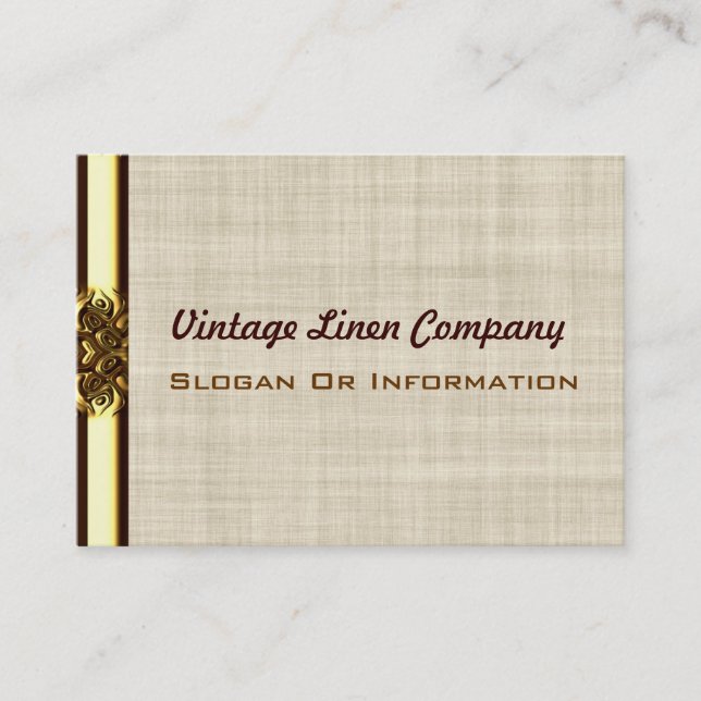 Guld- visitkortar för gränsvintagelinne visitkort (Framsida)
