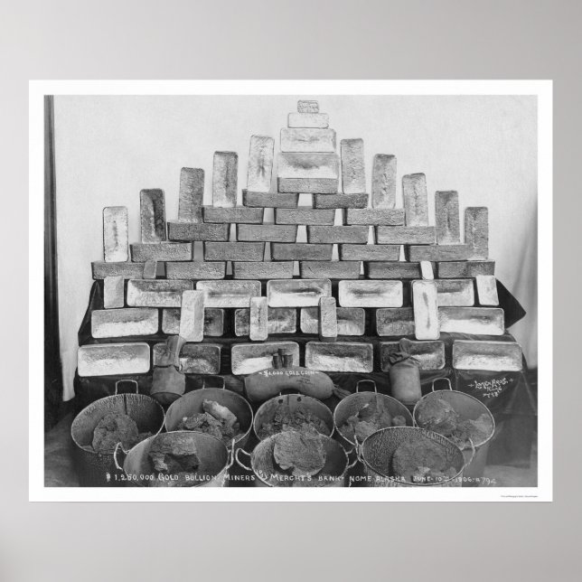 Guld Visning vid Nome Bank 1906 Poster (Framsidan)