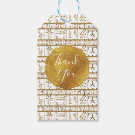 Guld Vit Egyptisk Egypten Glam Bröllopspresent Presentetikett