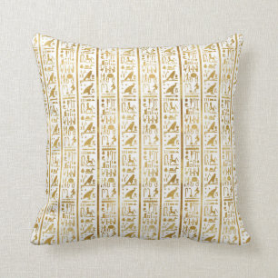 Guld & Vit Egyptisk Egypten Glam Modern Chic Kudde