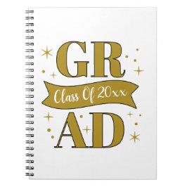 Guld & Vit Examenfest Anteckningsbok