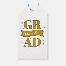 Guld & Vit Examenfest Presentetikett