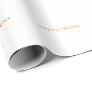 Guld & Vit Färg Minimalistisk Enkel Modern Presentpapper