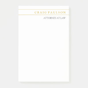 Guld & Vit Konsult Advokat Jurist Yrke Post-it Block