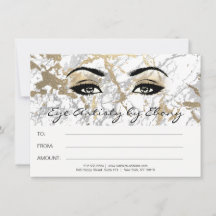 Guld Vit Marmor Makeup Skönhet Certifikat Ebony2