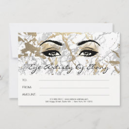 Guld Vit Marmor Makeup Skönhet Certifikat Ebony2