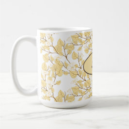 Guld Vit morgon Glory Flower Kaffemugg