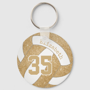 guld volleyball bag märkre w player jersey number nyckelring